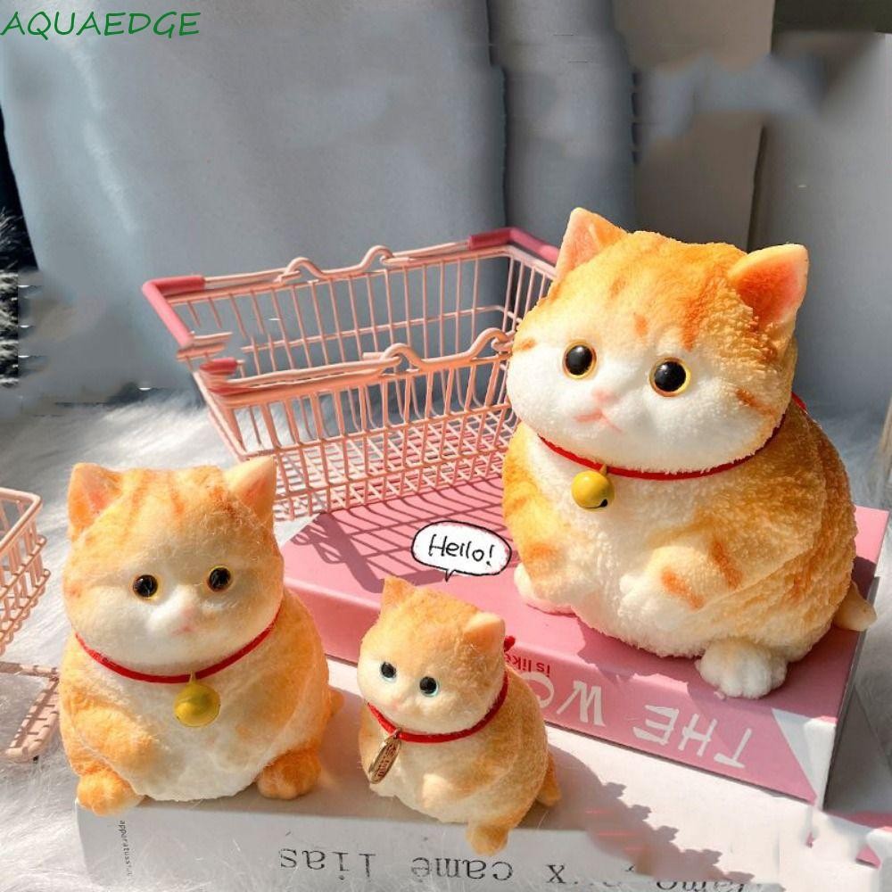 อควาขอบ ตุ๊กตาแมวใหญ่บีบของเล่น,ฟื้นตัวช้าการ์ตูนจําลองแมวบีบของเล่น,สัตว์แปลกใหม่ที่มีสีสันนุ่มแมวอยู่ไม่สุขของเล่นประสาทสัมผัสของเ
