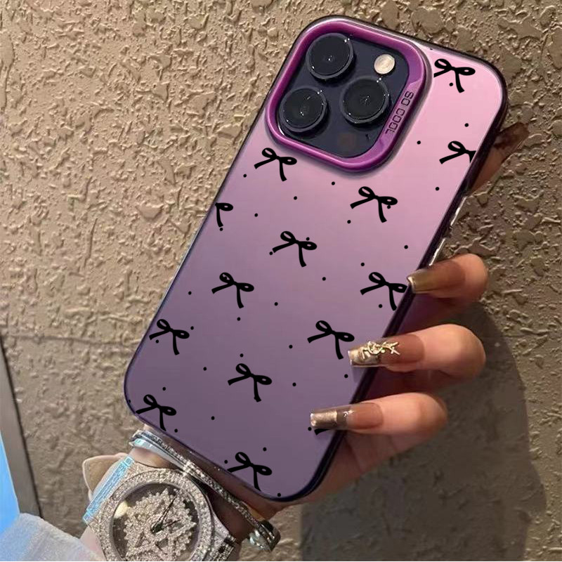 เคสไอโฟน11/13/16 Pro Max แฟชั่น ลวดลาย กันกระแทก Case For iPhone 11 12 13 14 15 Pro Max XR XS X 7 8 PLUS โบว์สีดำ ราคา ถูกที่สุด ดีลบีเคเค แกลเลอรีภาพที่ 7