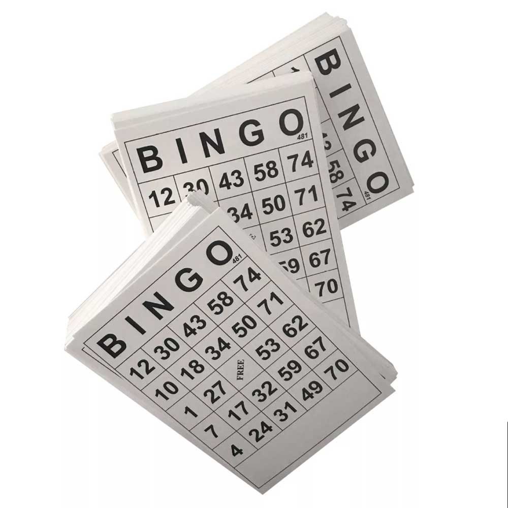 60pcs Mixed Bingo Cards Set for Bingo Game Paper Classic Bingo Cardboard Sheets