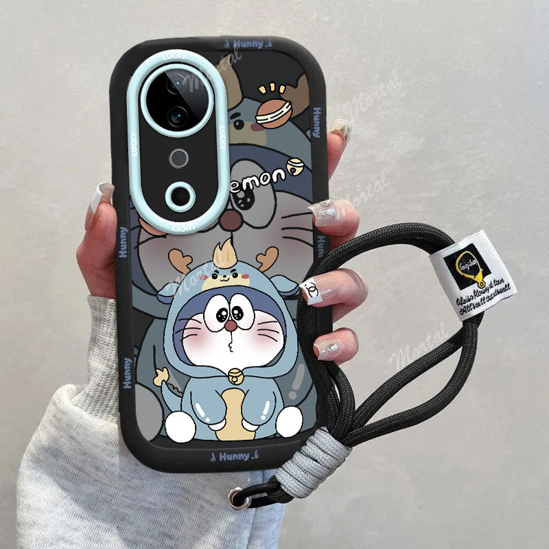 สําหรับ Vivo V40 V30 V29 5G กรณี Vivo V40 V30 Pro Doraemon เคสโทรศัพท์ซิลิโคนรวมทุกอย่างผู้หญิงใหม่ Drop Resistance