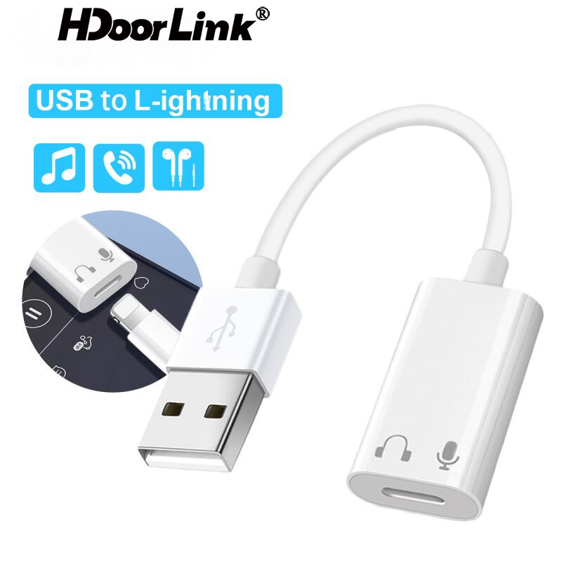 Hdoorlink USB Type C ถึง IOS หูฟังอะแดปเตอร์เสียงสําหรับ Aple 15 16 USB A ถึง 8PIN อะแดปเตอร์หูฟัง Converter สําหรับ Pad Pro Air