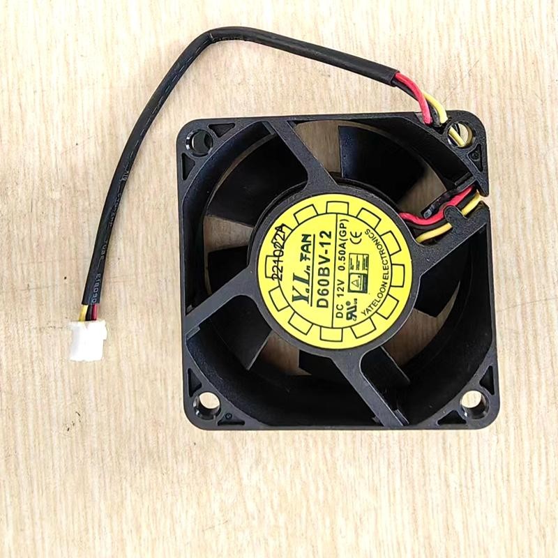 12V Yuelun D60BV-12 6025 0.50 6 ซม./ซม.ปริมาณอากาศสูงเซิร์ฟเวอร์พัดลมระบายความร้อน pxa9