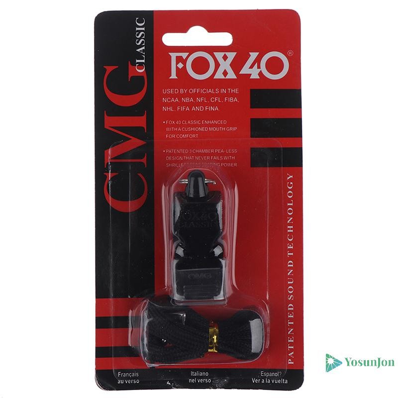 Yosunjon] นกหวีดพร้อมเชือกเส้นเล็ก Fox 40 ฟุตบอลฟุตบอลบาสเกตบอลฮอกกี้เบสบอลใหม่