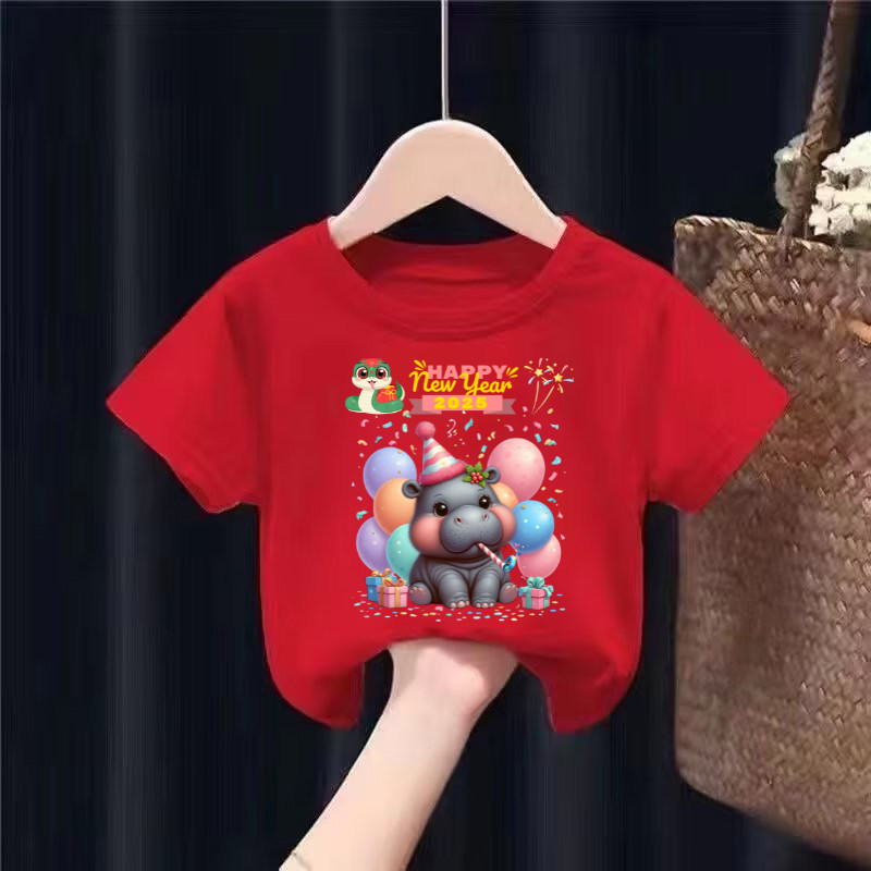 (จัดส่งตลอด 24 ชั่วโมง)KIDS PRINCESS Merry Christmas ร้อน เสื้อยืดเด็กพิมพ์ลายการ์ตูน วันคริสต์มาส Merry christmas T107
