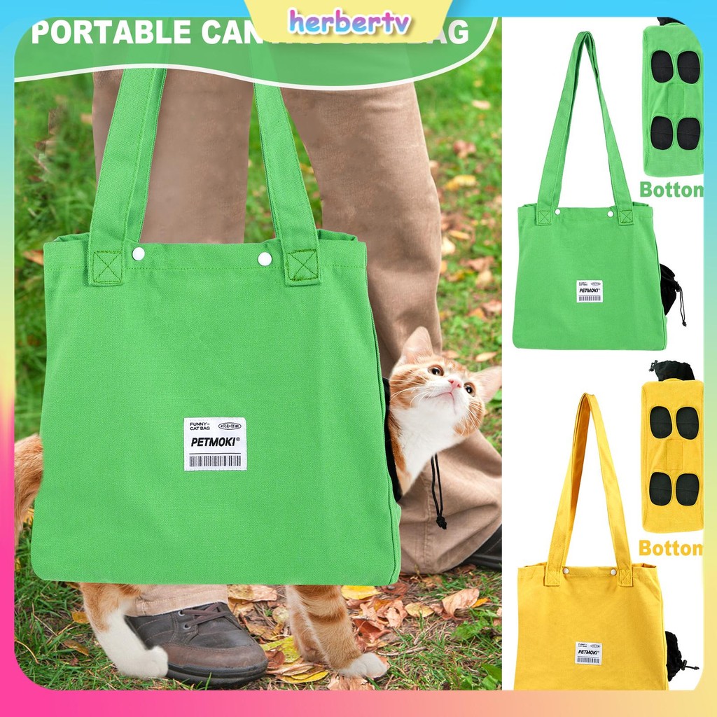 Cat Carrier กระเป๋าผ้าใบแมวไหล่กระเป๋า Breathable Cat Carry Tote กระเป๋าแบบพกพา Cat Carrier กระเป๋า 