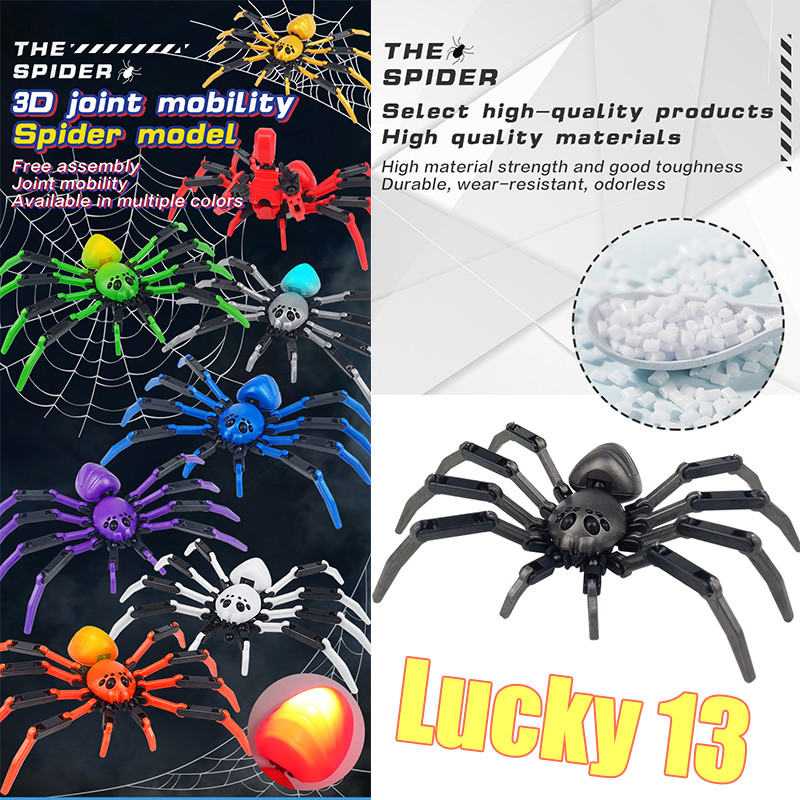 เรืองแสง Spider Lucky 13 Action Figure Dummy Diy สามารถโฆษณาบนผนัง Spider Vs หุ่นยนต์ประกอบของเล่น