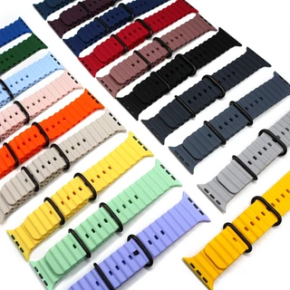 2026 Ocean Band สําหรับ Apple Watch Ultra 2 series 10 9 8 7 6 SE 54321 สายซิลิโคนสําหรับ iWatch sport สร้อยข้อมือยืด 49 มม.45 44 40 41 มม.