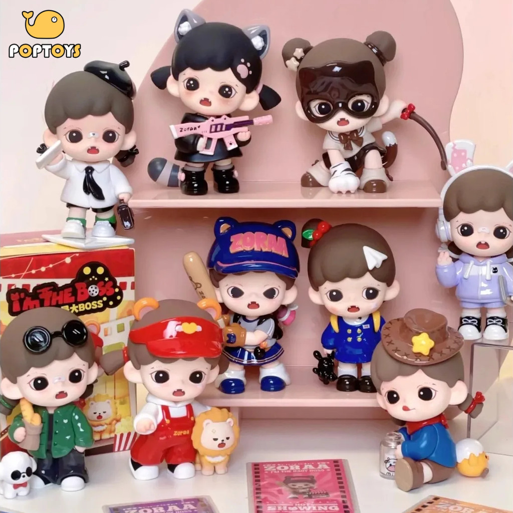 POPTOYBaby Zoraa IM The Big Boss Series Blind Box Art ของเล่นตุ๊กตาอินเทรนด์เดสก์ท็อปตกแต่งของขวัญวันหยุดตุ๊กตาน่ารัก