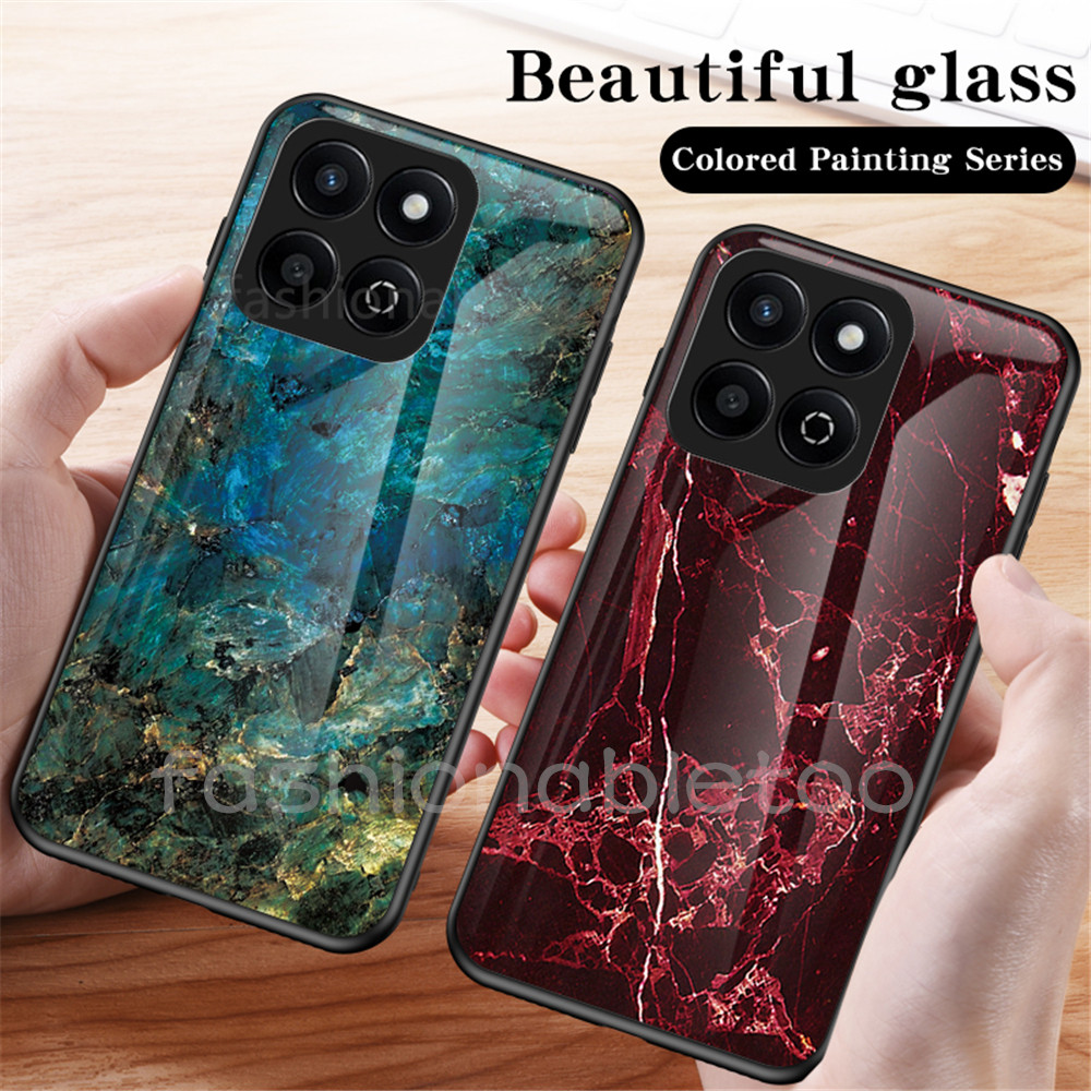 ปลอกสําหรับ Huawei Honor 200 Smart pro Lite 200Smart 200pro 200Lite Honor200Smart Honor200pro Honor200Lite กระจกนิรภัยเคสโทรศัพท์แฟชั่น Soft TPU Edge กันกระแทก Hard ฝาหลัง