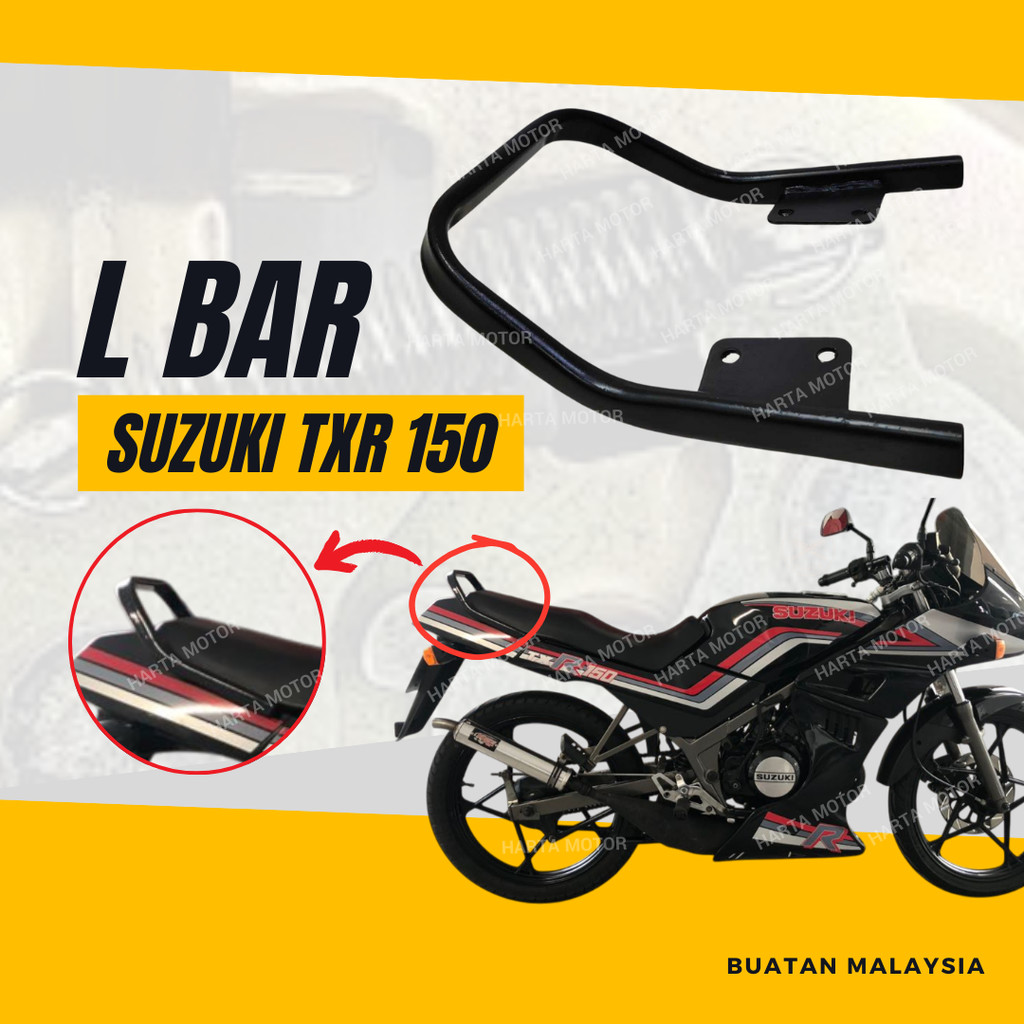 TXR150 L BAR - TXR 150 FIRST MODEL PANTHER HANDLE SEAT BAR SPOILER L-BAR REAR TEMPERT DUDUK BESI BEL