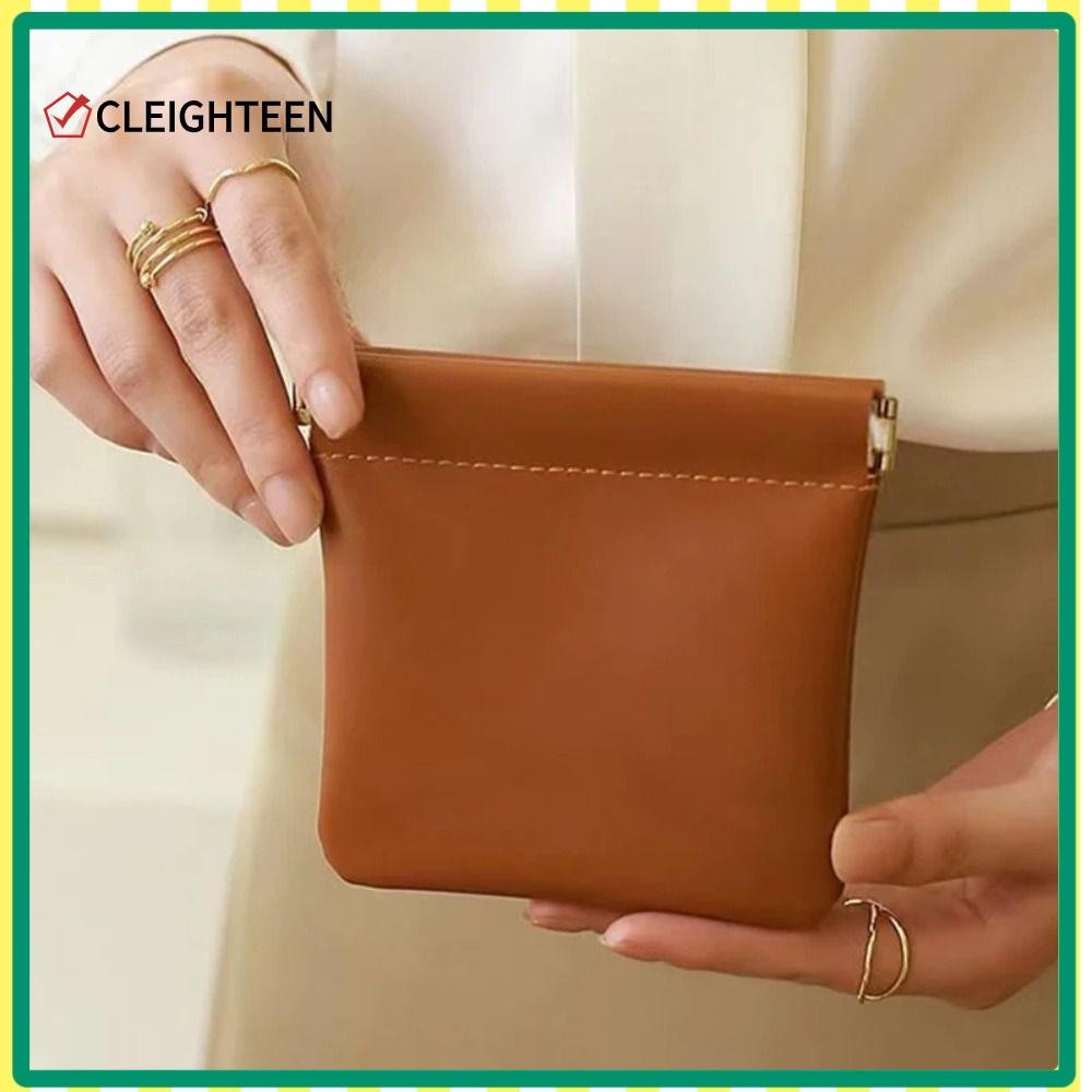 Cleighteen กระเป๋าแต่งหน้าลิปสติก,กระเป๋าจัดระเบียบเครื่องสําอางขนาดเล็กแบบเรียบง่าย,กระเป๋าเดินทางแฟชั่นกระเป๋าเก็บ PU แบบพกพาสําหรับผู้หญิงสาว