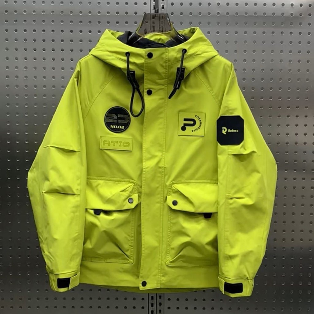 2024 ฤดูใบไม้ร่วงฤดูหนาว Hooded Casual All-Match สไตล์ใหม่ Street Wear Overalls เสื้อแจ็คเก็ตผู้ชาย Labeling บางเสื้อแจ็คเก็ต WH241117