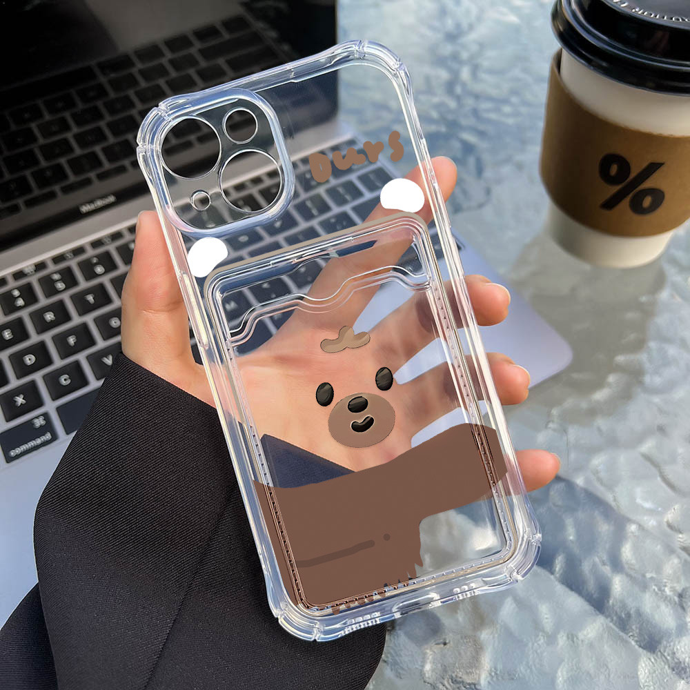 เคสโทรศัพท์ For iPhone 13 11 17 pro max Case iPhone 11 15 16 pro max 14 12 pro max XR XS Max 7 8 Plus ช่องใส่การ์ด - รูปที่ 3