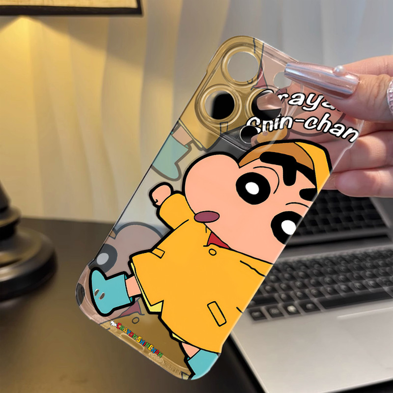 เคสโทรศัพท์ไร้กรอบโปร่งใสแบบแข็ง ใช้ได้ Iphone 11 13 12 14 15 16 Pro MAX 14 15 16 Plus เสื้อกันฝนเด็กน้อยน่ารักเปลือก