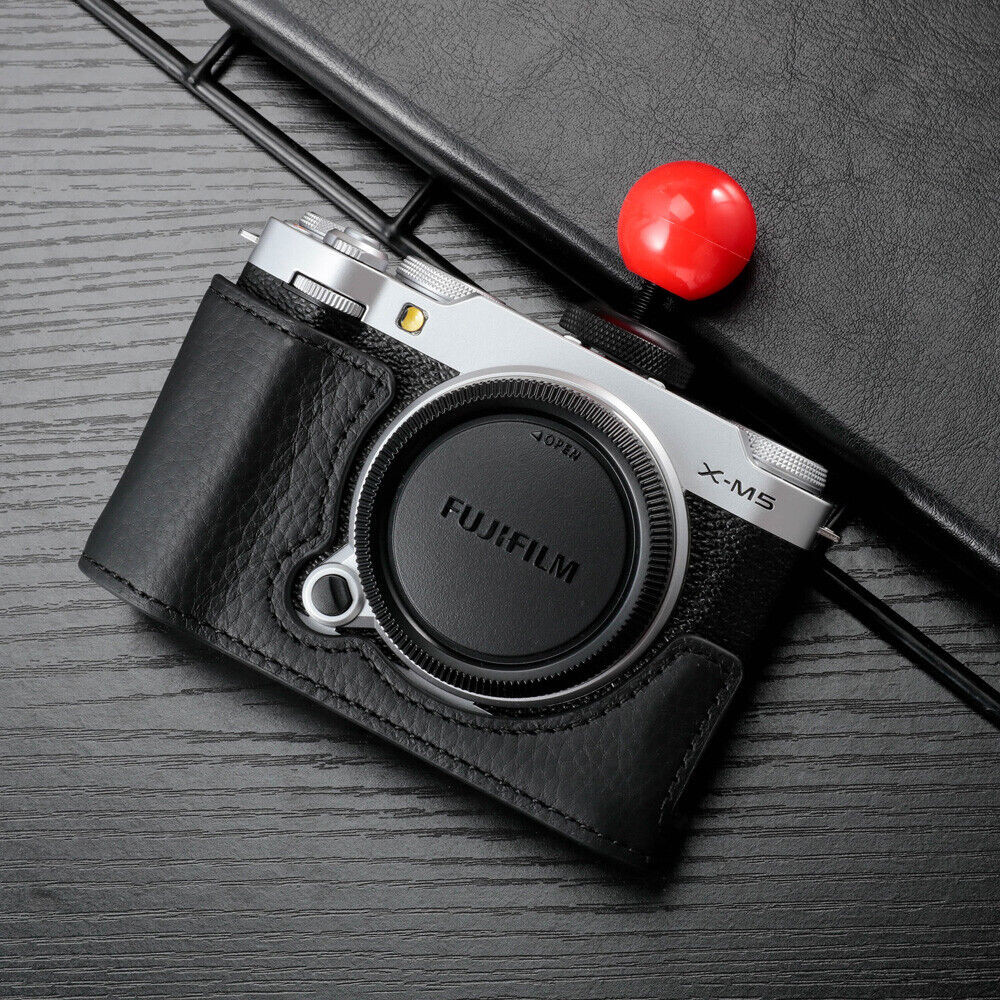 ของแท้หนัง XM5 กล้อง Half Body Handmade กระเป๋าสําหรับ Fujifilm XM5
