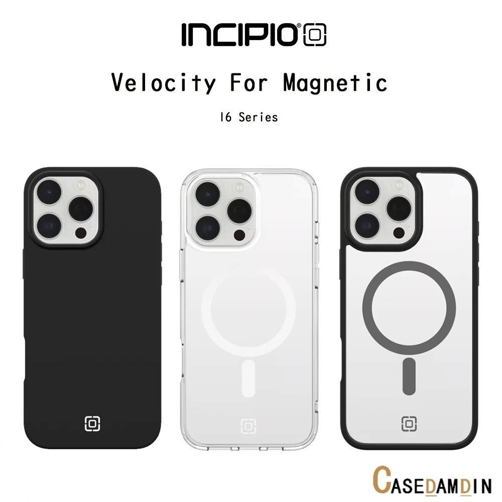 INCIPIO Velocity For Magnetic เคสกันกระแทกเกรดพรีเมี่ยม เคสสำหรับ iPhone16Pro/16Promax