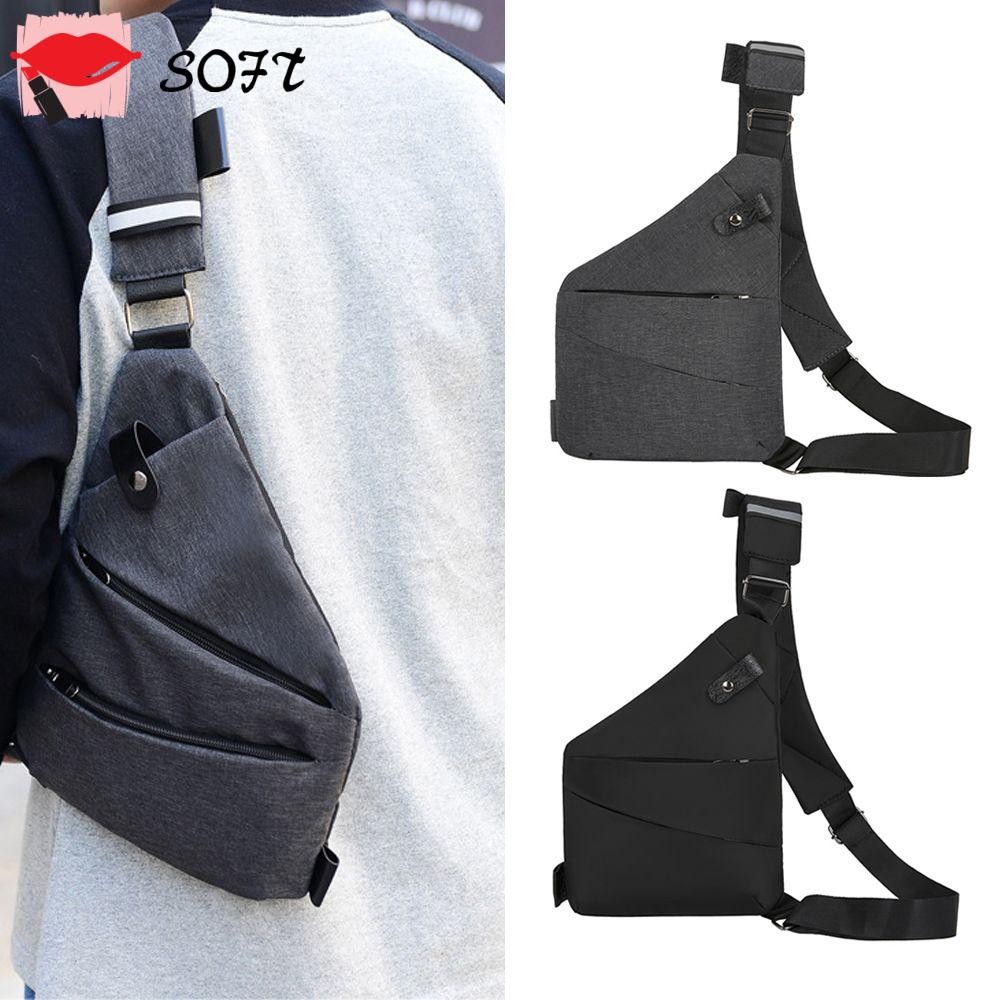 SOFTNESS Portable Travel Bags Casual Waterproof Shoulder Bag Crossbody Chest Bag Bicycle Anti-theft 