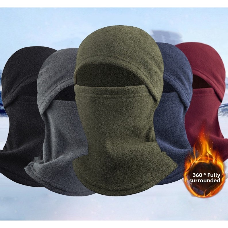 หมวกฤดูหนาวที่อบอุ่น, Polar ขนแกะอุ่น Balaclava, แฟชั่น Full Face Windproof Men Bonnets สําหรับผู้หญิง Man