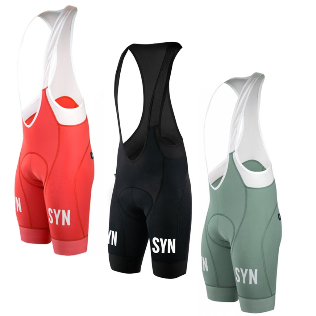Powerband ขี่ SYN การกําหนดค่าคุณภาพสูง Unisex Bib กางเกงขาสั้นกันกระแทกฟองน้ําที่นั่งด้านล่าง MTB กางเกงขาสั้น