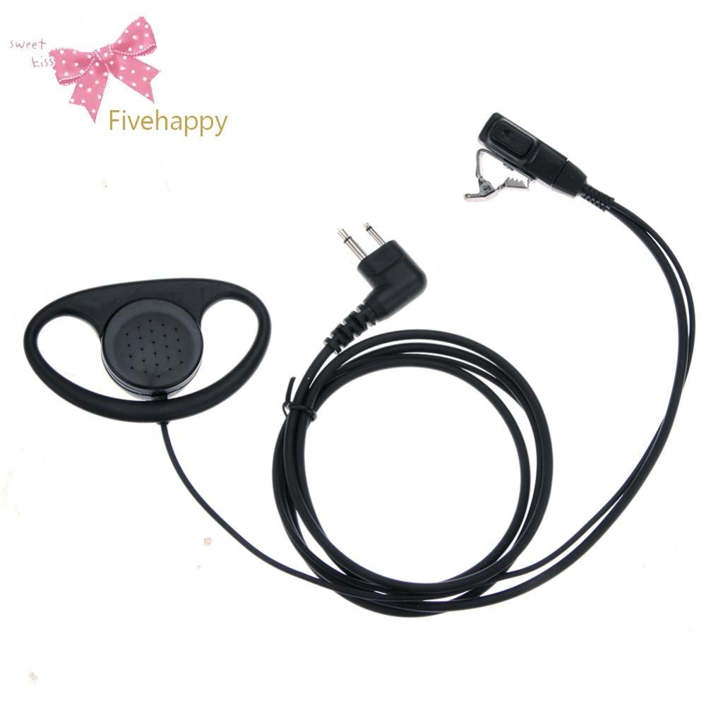 ~ หูฟัง 2 พินหูฟังหูฟังรูปตัว D สําหรับ Motorola GP88 CT150 P040 วิทยุ * [fivehappy.th]