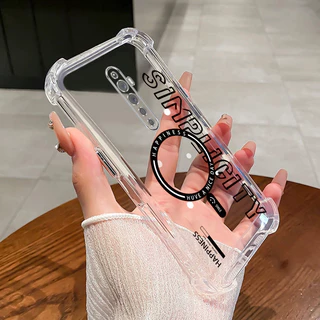 เคสโทรศัพท์ AlphabetCasing OPPO Reno 2 2F 2Z ป้องกันการตกกระแทกซิลิโคนสี่มุมเปลือกนิ่มใส ZM