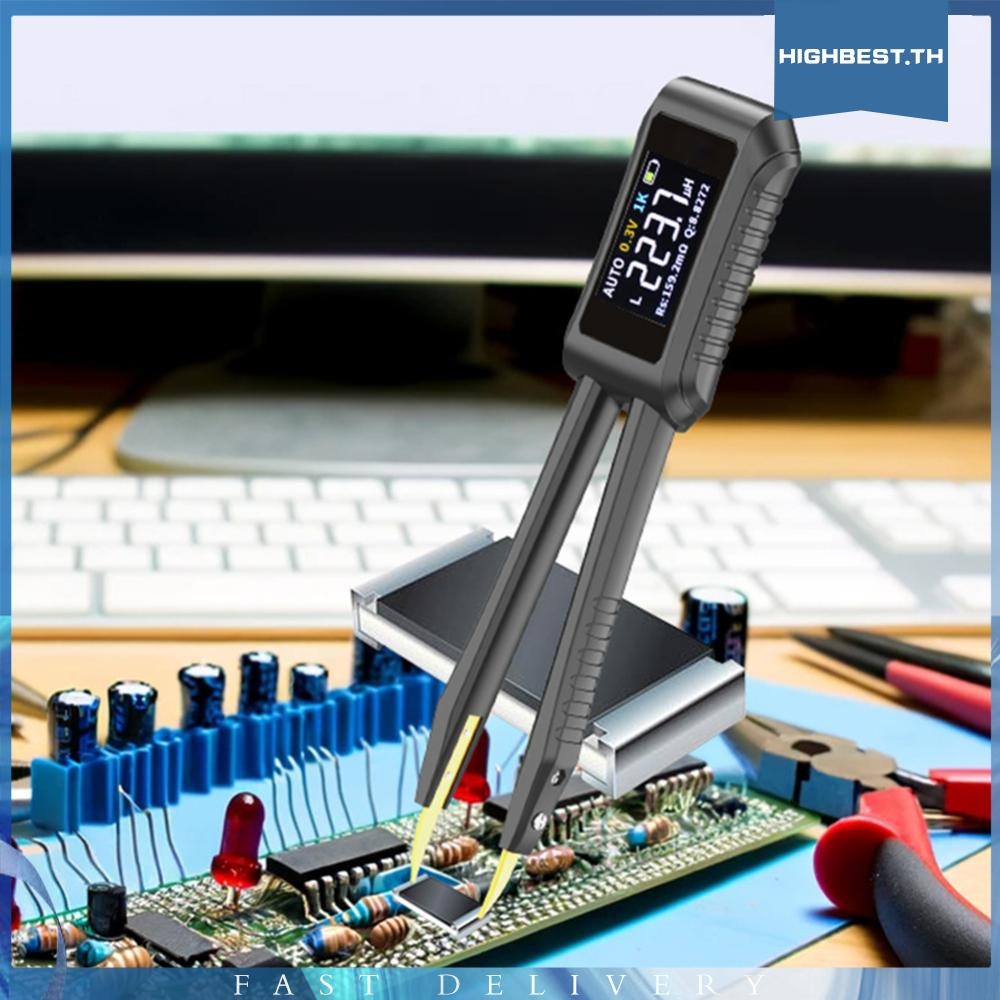 [Highbest.th] Zt-md1 Digital Smart Tweezer LCR SMD ESR Mini Tester Patch Component Tester
