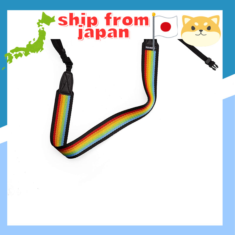 Polaroid Camera Flat Strap Rainbow Black (6055) Polaroid Now and Now+