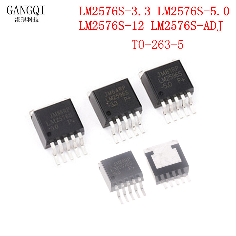 10PCS LM2576S LM2576S-3.3 LM2576S-5.0 TO263-5 LM2576S-ADJ LM2576S-12 LM2576 TO-263 3.3V 5V 12V แรงดั