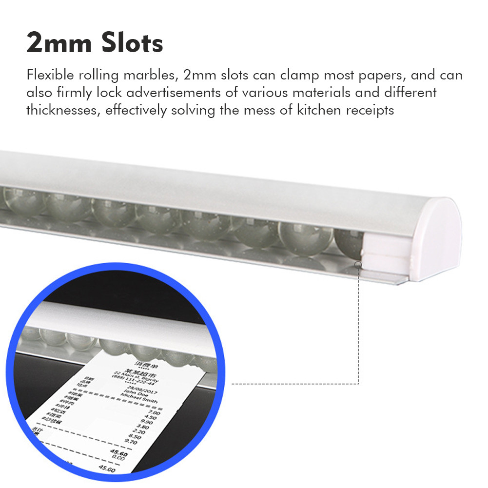 ที่เสียบบิล รางเสียบบิล รางบัตร ที่เสียบกระดาษร้านอาหาร ที่หนีบบิลอลูมิเนียม รางเสียบบิล ราวหนีบออเดอร์ 30/50/100 ซม