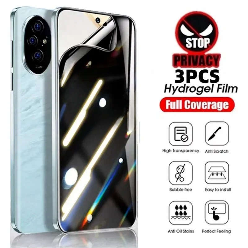 LGW31 W30Pro W11 3pcs HD Anti Spy ความเป็นส่วนตัว Hydrogel ฟิล์มสําหรับ LG กํามะหยี่ Stylo G8X W31 W