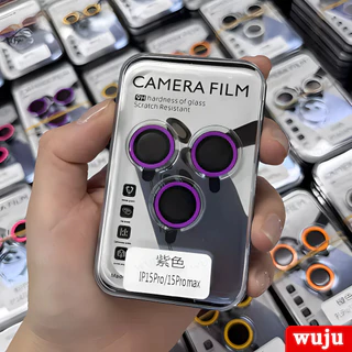 Wuju Full Cover luminous Camera Lens Protector สําหรับ iPhone 17 16 15 14 13 12 11 Pro Max Plus Air ตัวป้องกันเลนส์กล้อง