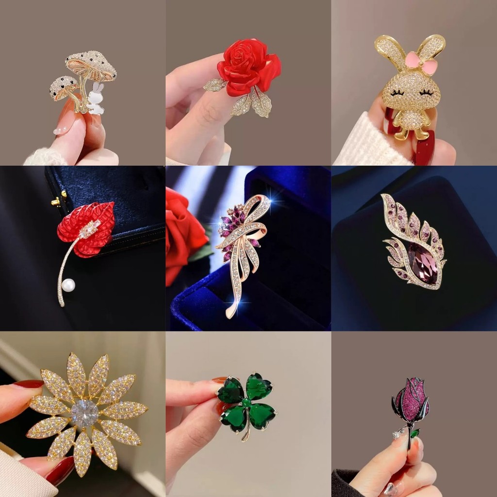 เข็มกลัดสวยเกาหลี 32 แบบ | เข็มกลัดแฟชั่นผู้หญิง | ของขวัญวันเกิด เข็มกลัดโลหะผสม ใส่ได้ทุกโอกาส