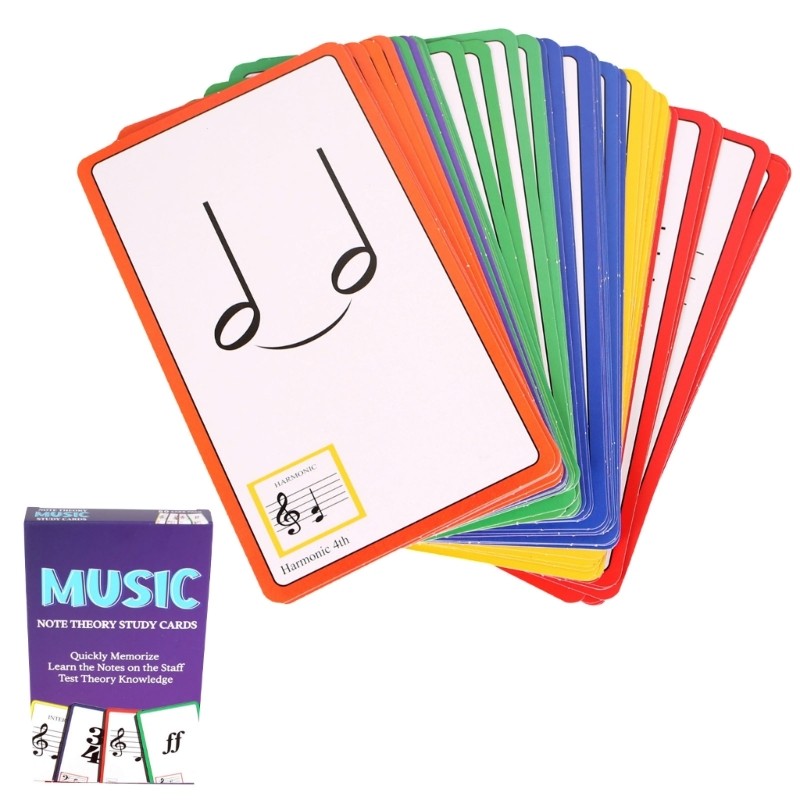 CH การ์ดการศึกษาดนตรี Study Learning Tool Piano Chords Flash Cards Piano Note Theory Flashcards สําห