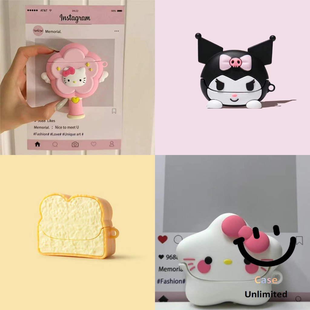 สําหรับ SoundCore K20i เคส Case เคสหูฟังบุคลิกภาพ, ตาราง, Culomi, Toast, Bow Stars