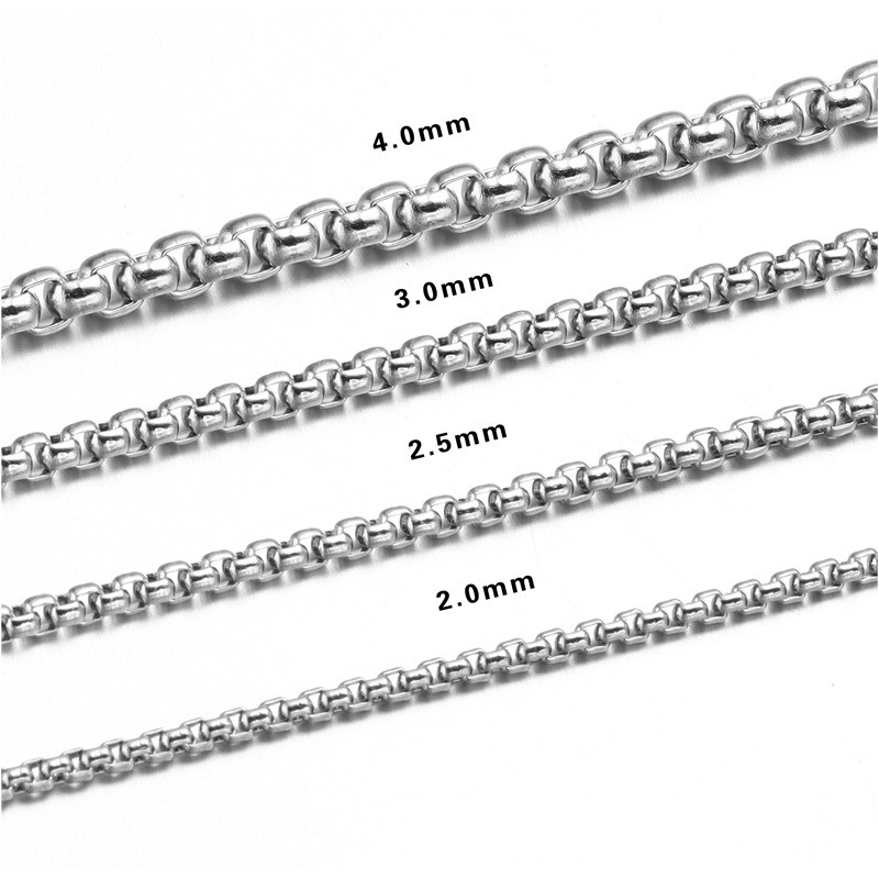 45ซม.-70ซม.Menผู้หญิงสแตนเลสสแควร์สร้อยคอโซ่มุกแถบแนวโน้มไทเทเนียมเหล็กสร้อยคอผู้ชายเครื่องประดับชายของขวัญ - รูปที่ 5