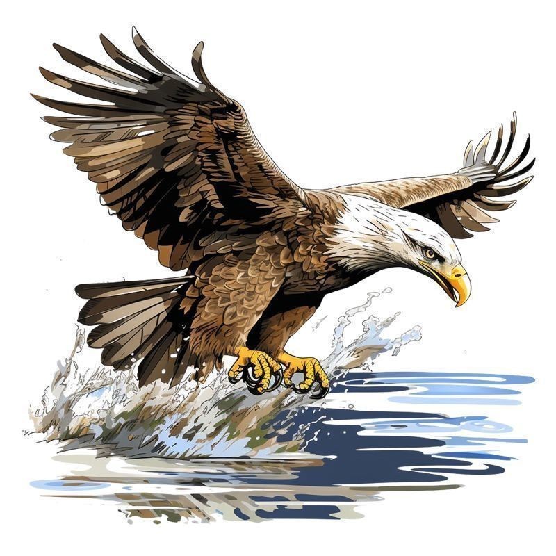 นักล่า นกอินทรี สร้างสรรค์รอยขีดข่วนปกสติกเกอร์รถกันน้ําตกแต่งรถไฟฟ้าสติกเกอร์รถ