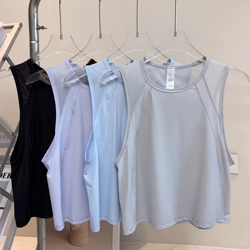 MAGIEYOGASports Top เซ็กซี่ตาข่ายระบายอากาศแห้งเร็วเสื้อกั๊กแขนกุดวิ่งออกกําลังกาย