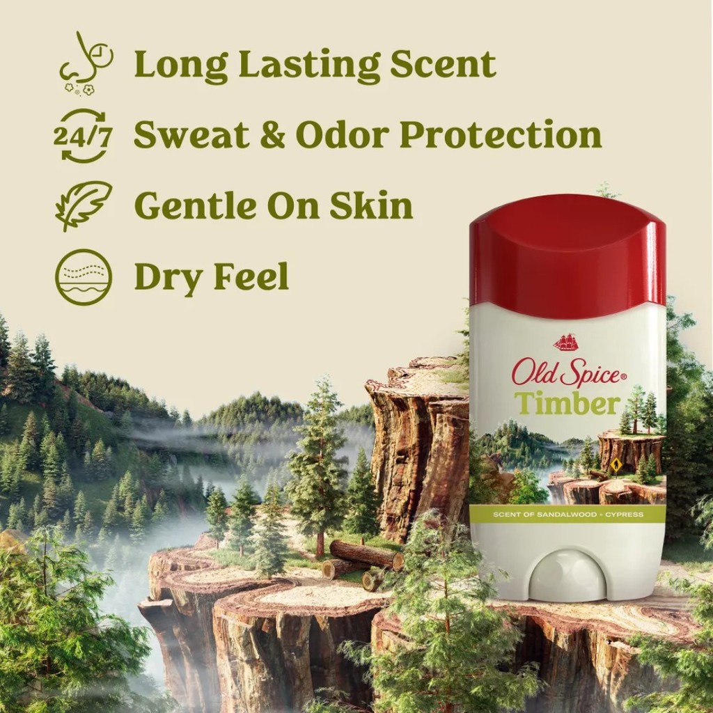 โรออน Old Spice กลิ่น TIMBER  2.6 oz(73g)