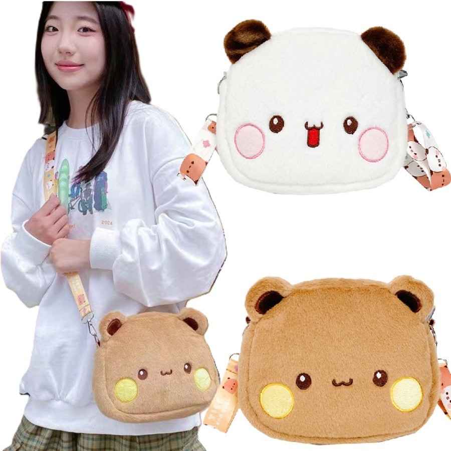 กระเป๋าเป้สะพายหลังตุ๊กตา Bubu Dudu Kawaii นุ่ม Plushies ลายแพนด้า สําหรับแฟน