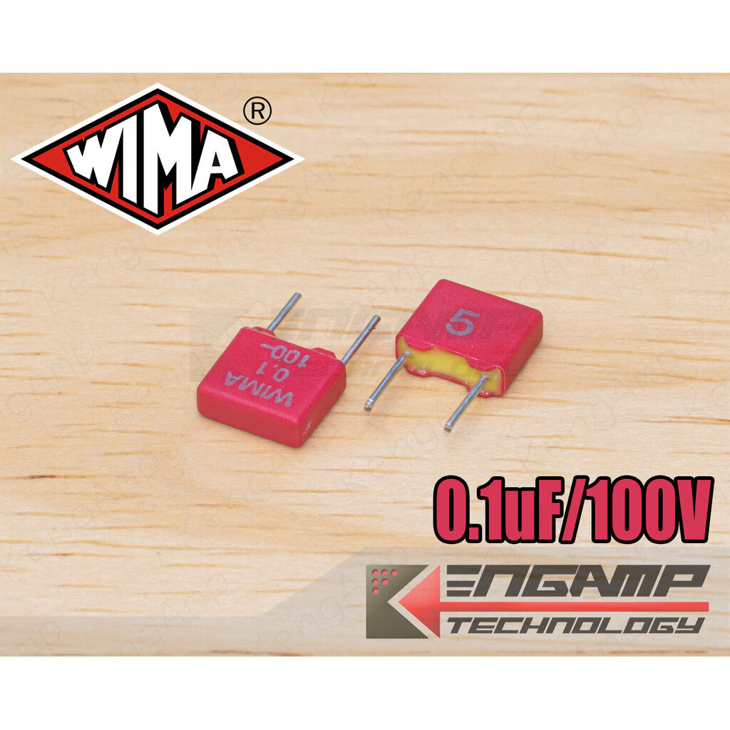 (10ตัว) [F-CAP] 0.1uF/100V WIMA MKS2 5% 2.5x7.2x6mm P=5