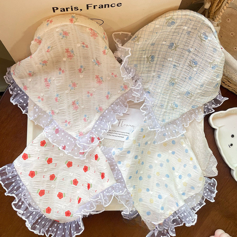 ดอกไม้ขนาดเล็ก~สามเหลี่ยมผ้าคลุมศีรษะแถบคาดศีรษะแถบคาดศีรษะสูงเครื่องประดับผม