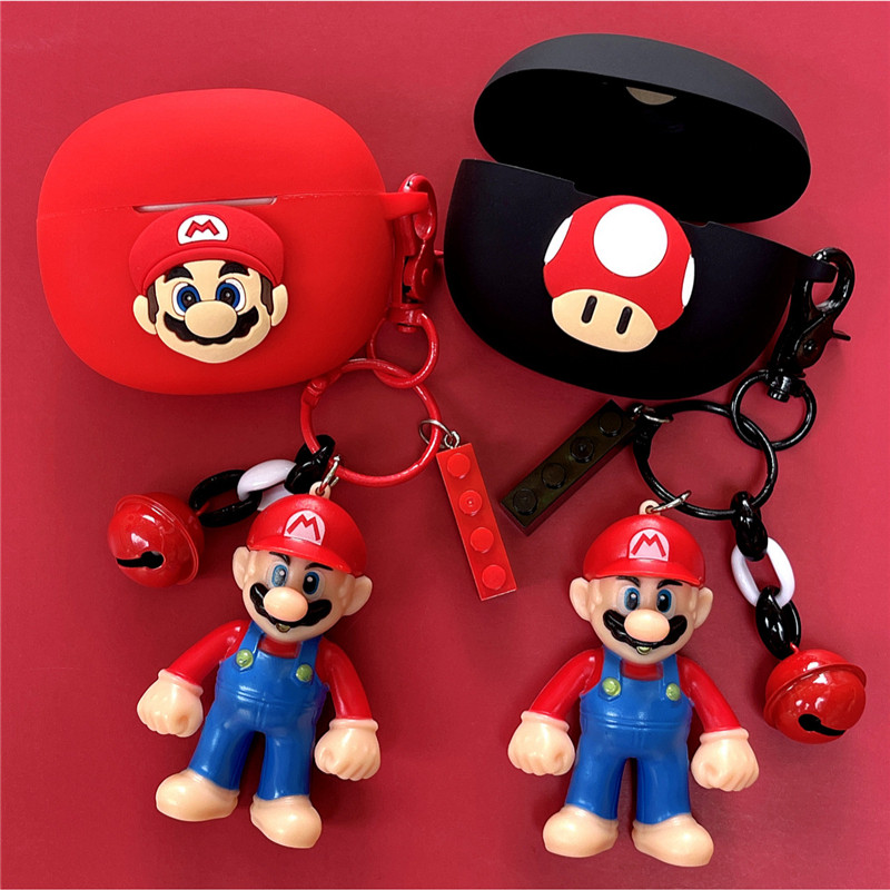 for Edifier LolliClip , Comfo C / R1 Case Protective Silicone Cute Cartoon Covers mario Wireless Earbuds Shell TWS Headphone Portable