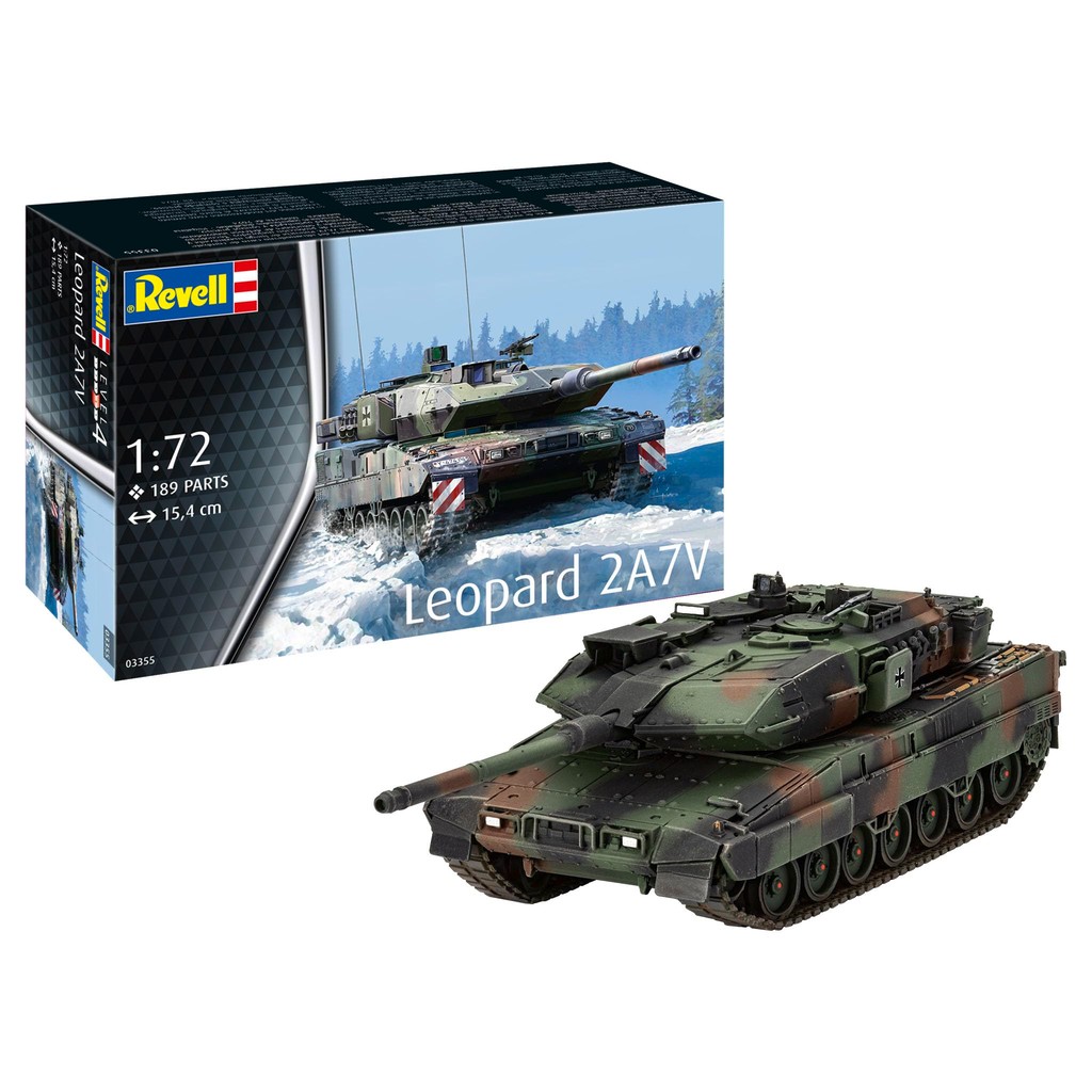 Germany Level 1/72 Germany Leopard 2 A7V Plastic Model 03355 (Tank)