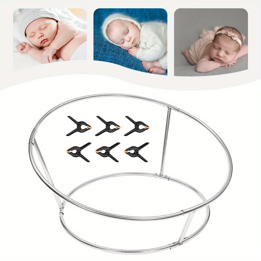 ขาตั้งถ่ายภาพเด็กแรกเกิดขาตั้งสแตนเลสสําหรับถ่ายภาพเด็กโครงวางตัวทารกแรกเกิด อนุญาตให้ผ้าฉากหลังเพื่อกระจายได้อย่างราบรื่นสร้าง