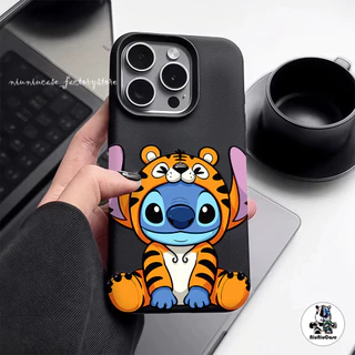 คสหนัง For iPhone 16 Pro Max iPhone 11 เคสนิ่ม สีลูกกวาด น่ารัก แมงมุม 👀 For iPhone15 14 13 12 Pro max XS XR 7 8 Plus