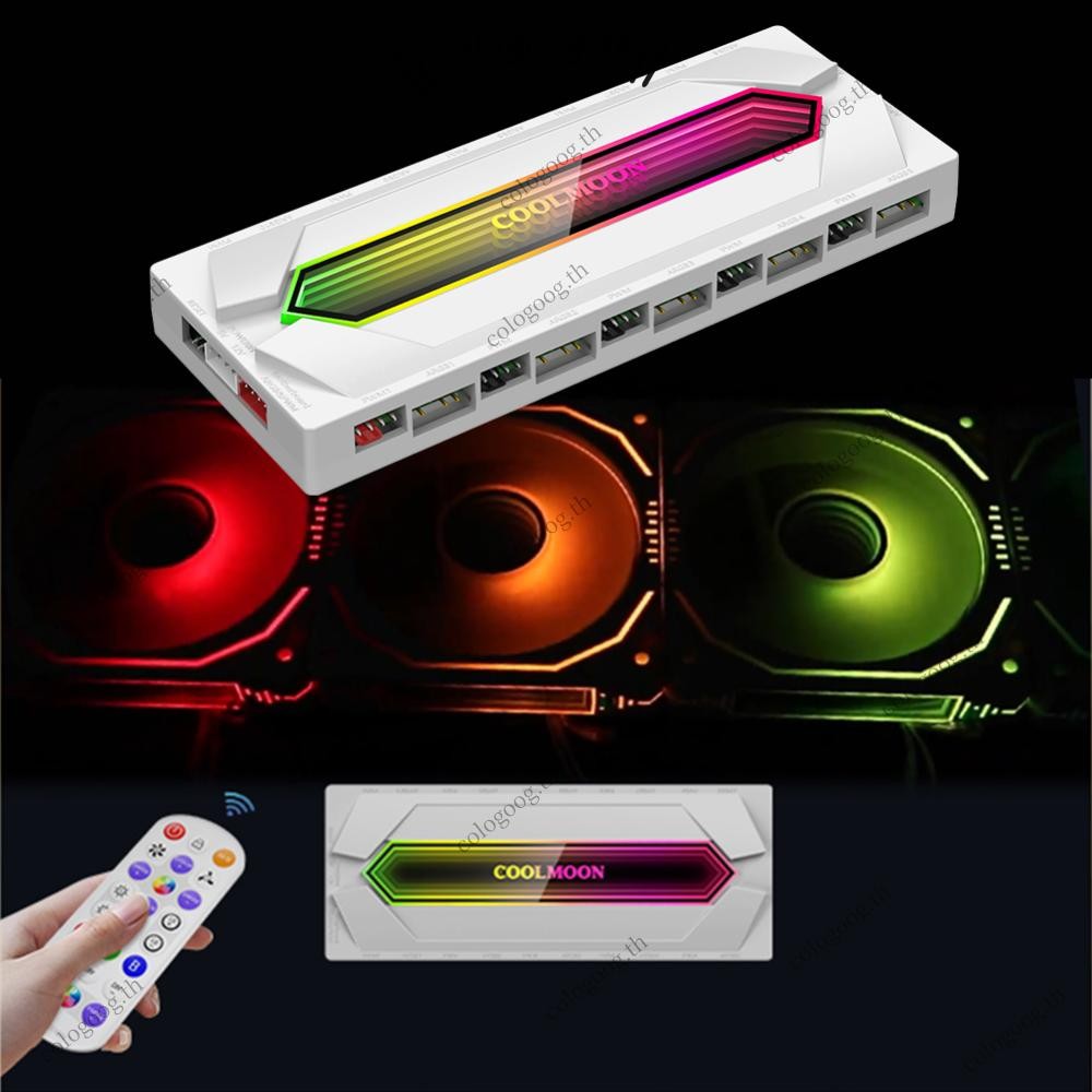 [colog.th] ARGB และ PWM Hub PWM Fan Hub Splitter คอมพิวเตอร์ ARGB Fans Hub สําหรับเคสพีซี