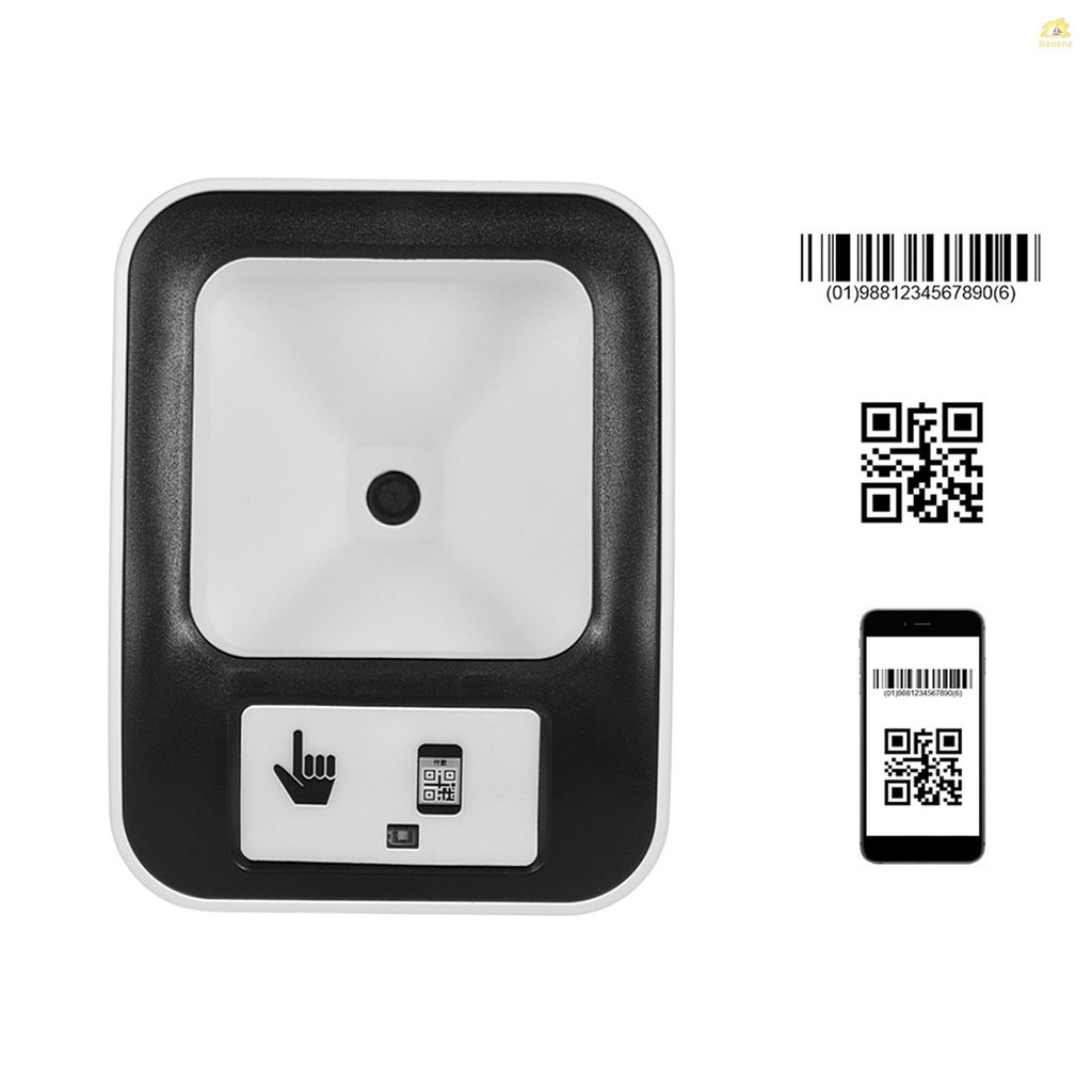 2200 1D/2D/QR Code Scanner CMOS Image Desktop Barcode Reader USB หน้าจอรอบทิศทาง Barcode Scanner