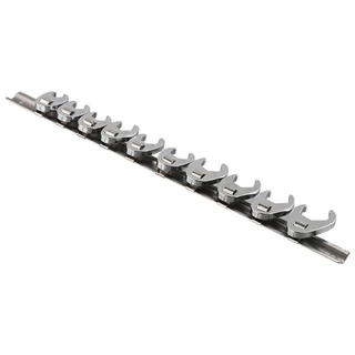 QUIBLO 10 ชิ้น/เซ็ต Crowfoot ประแจ,เหล็กคาร์บอน 3/8 นิ้วไดรฟ์ Open End Spanner, เมตริกเท้า 10-22 มม.ฮอร์นประแจสําหรับประแจแรงบิดชุดคีย์