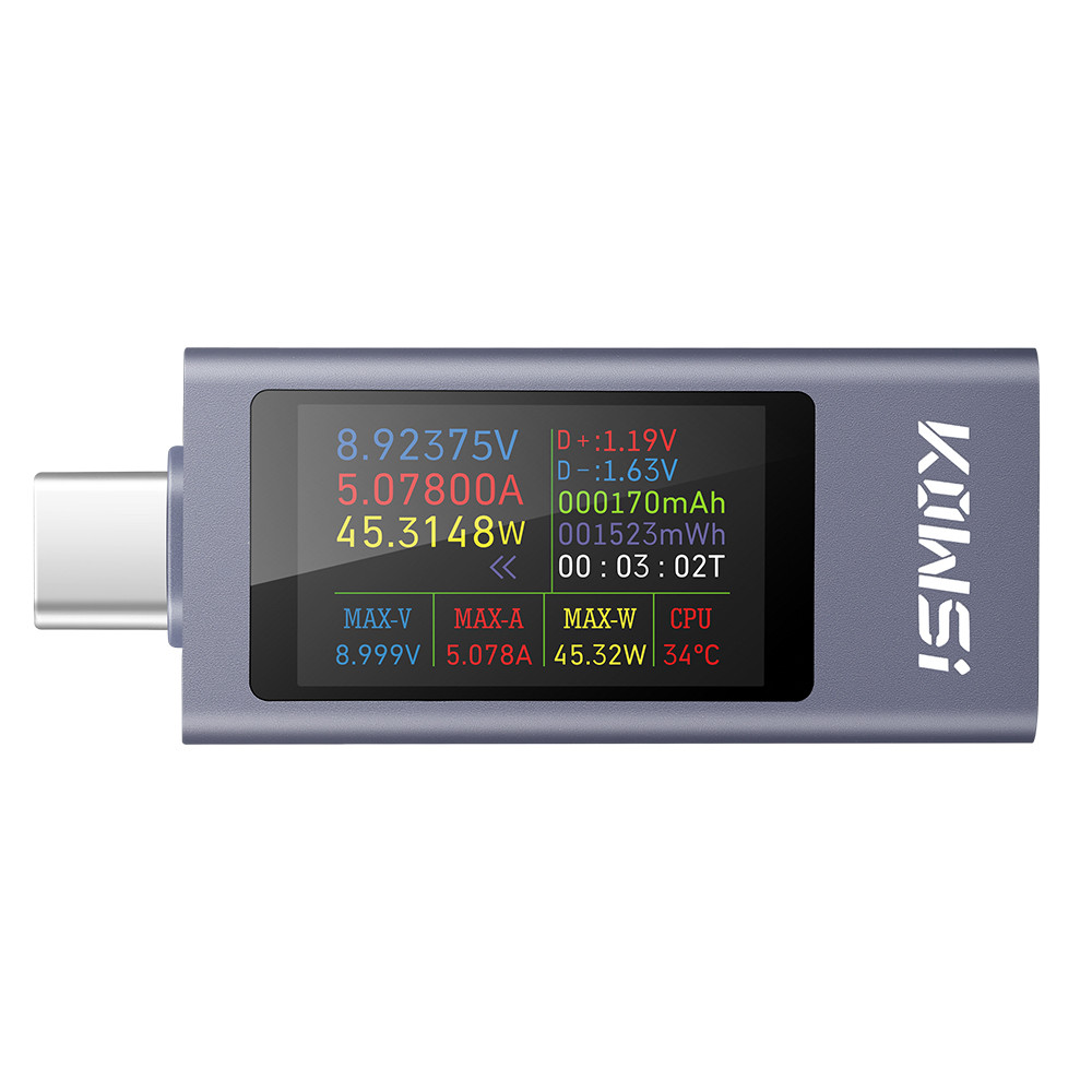 KWS-2303C Type-C Tester DC Digital Voltmeter Current Volt Meter Amp Volt Ammeter Detector Power Bank