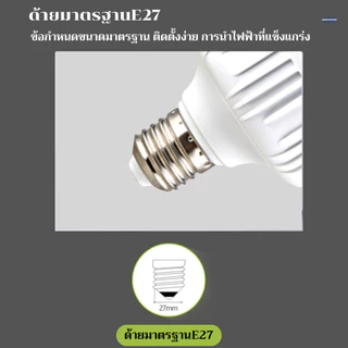 หลอดไฟ LED พร้อมขั้วสายไฟ E27 35W 45W 55W 65W 85W แสงขาว 6500K ใช้ไฟบ้าน 220V สำหรับบ้าน ร้านค้า และโกดัง